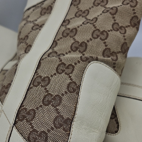 Gucci Cream and Brown Heeled Boots - Picture 11 of 17